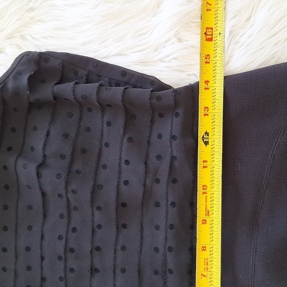 LOFT Black Polka Dot Layered Sheath Dress - Picture 12 of 14